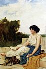 A Seated Muse by Oliver Rhys